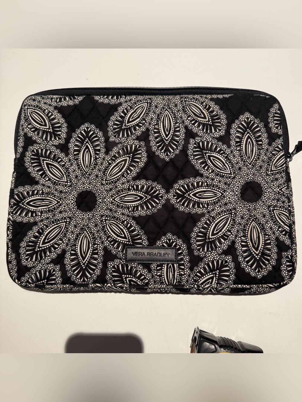 Vera Bradley Black Quilted Tech Sleeve